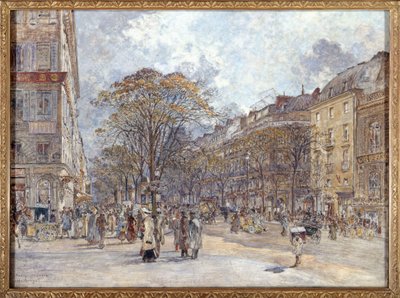 The Boulevard des Italiens, Morning View by Frederic Anatole Houbron