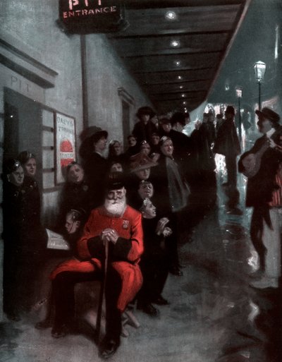 The Queue, the Pensioner and the Dollar Princess, 1910 by Fred Leist