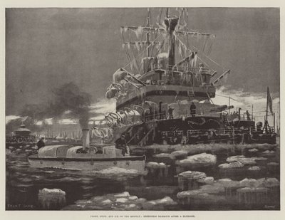 Frost, Snow, and Ice on the Medway, Sheerness Harbour after a Blizzard by Fred T. Jane