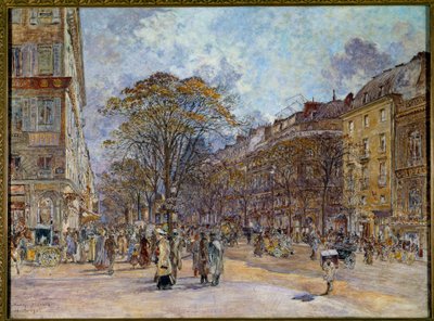 Boulevard des Italians in Paris by Frederic Anatole Houbron