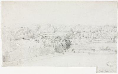 View of the Villa Borghese and its Orangerie from the Villa Medici by Frederic Bourgeois de Mercey