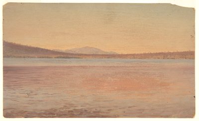 Distant View of Mounts Katahdin and Traveller Shown from Lake Millinocket by Frederic Edwin Church