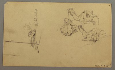 Camels Drinking on a Hill, February 22, Possibly 1868 by Frederic Edwin Church
