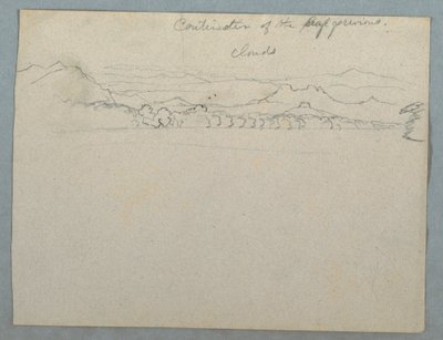 Cloud-capped South American Mountain Landscape Seen Beside a Bay, Part 2?, 1853, probably May by Frederic Edwin Church