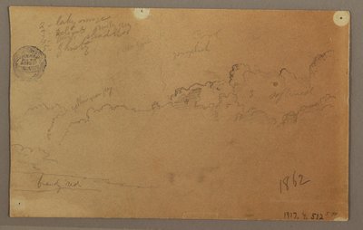 Drawing, Cloudy Sky, 1863 by Frederic Edwin Church