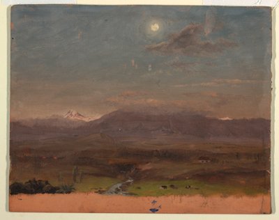 Colombia or Ecuador, Mountains, Moonlight, 1853 or 1857 by Frederic Edwin Church