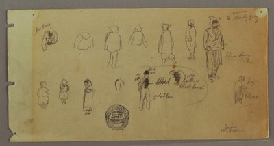 Costume and Figure Sketches, Possibly 1869 by Frederic Edwin Church