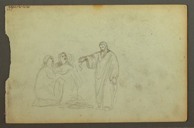 Covered Wagon, Three Studies of a Woman by Frederic Edwin Church