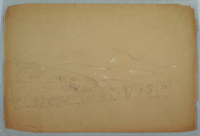 Distant View of the Katahdin Shown from West, ca. 1856 by Frederic Edwin Church