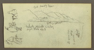 Figure Study, Mountain Range, Possibly 1868 by Frederic Edwin Church