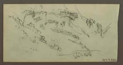 Figure Study, Mountain Range, Possibly 1868 by Frederic Edwin Church