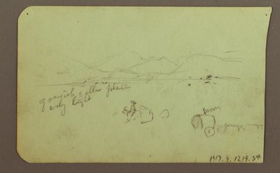 Figures, Verso: Figure, Landscape, 1883 by Frederic Edwin Church