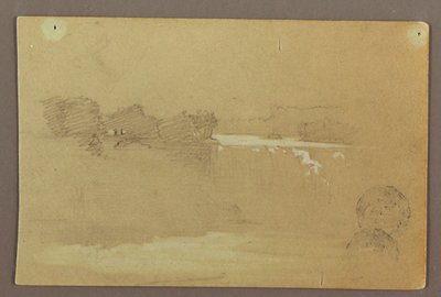 Hennequin Point and the American Falls, Niagara River, possibly 1856 by Frederic Edwin Church