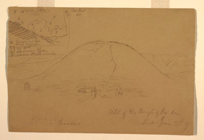Hill of the Temple of the Sun, Quito, Ecuador, June 23, 1857 by Frederic Edwin Church