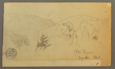 Hills with Trees, 1860 by Frederic Edwin Church