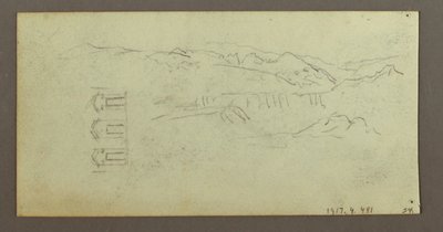 Horse, Figure From Back, Trees, possibly 1868 by Frederic Edwin Church
