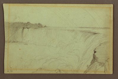 Horseshoe Falls with a Double Rainbow, Niagara River, Canada, 1856 by Frederic Edwin Church