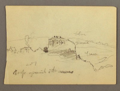 Houses on Hilltop, possibly 1868-69 by Frederic Edwin Church