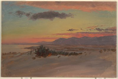 Drawing, Hudson Valley in Winter, Looking Southwest from Olana, 1870-80 by Frederic Edwin Church