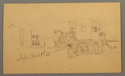 Jaffa Street Corner, Palestine [Tel Aviv, Israel], March 9, 1868 by Frederic Edwin Church