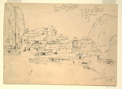 Khirbet-en-Nasara, Petra, Jordan, February 26, 1868 by Frederic Edwin Church
