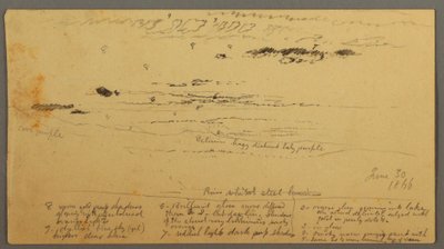 Landscape Sketch, Hudson Valley, New York, June 30, 1866 by Frederic Edwin Church