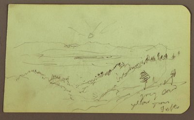 Landscape; Verso: Figure, Landscape, 1883 by Frederic Edwin Church