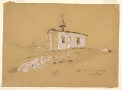Little Church near Bel Arp, Bernese Alps, Switzerland, August 28, 1868 by Frederic Edwin Church