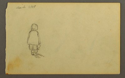 Little girl with bonnet from the back, 1845 by Frederic Edwin Church