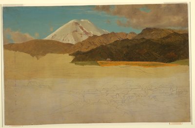 Mount Chimborazo and Guaranda, Ecuador, May or June 1857 by Frederic Edwin Church