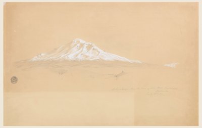 Mount Chimborazo from the House of Senior Pablo Bustamante, Riobamba, Ecuador, July 14, 1857 by Frederic Edwin Church
