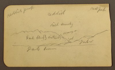 Mountain Landscape; Verso: Inscriptions, 1885 by Frederic Edwin Church