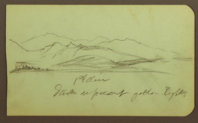 Mountain Landscape; Verso: Mountain Landscape, Figure, 1883 by Frederic Edwin Church