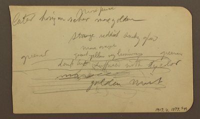 Mountain Ranges, Cuautla, Church; Verso: Crouching Horse, Landscape Notations, February 1885 by Frederic Edwin Church