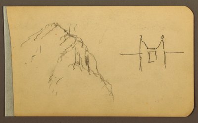 Mountain Side, turret; Verso: Mountain Side, 1889 by Frederic Edwin Church