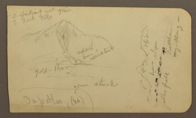 Mountain, Zapotlan; Verso: Wooded Hillside, Cuitzeo Lake, January 1885 by Frederic Edwin Church