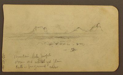 Mountains; Verso: Foothills and Mountain Range, December 21, 1885 by Frederic Edwin Church
