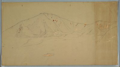Mt. Katahdin from Southeast; Verso: Mt. Katahdin, 1876–78 by Frederic Edwin Church