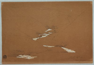 Narrow Mountain Valley with Cascading Stream Near Ysapan, Ecuador, July 12, 1857 by Frederic Edwin Church