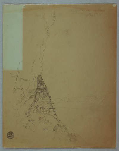 Niagara Falls: Bit of a Stairway at Niagara, July 1856 by Frederic Edwin Church