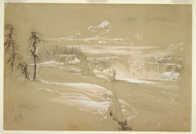 Niagara Falls in Winter, March 21, 1856 by Frederic Edwin Church