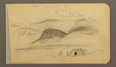 Plain, hill, town; Verso: Mountain Range, 1889 by Frederic Edwin Church
