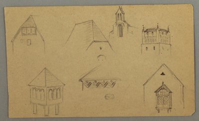 Roof Studies, Austria (?), 1868 by Frederic Edwin Church