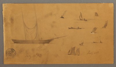 Sailboat Studies, July 12-13, 1859 by Frederic Edwin Church