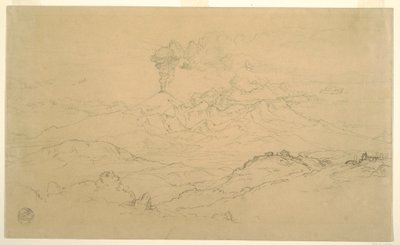 Smoke Rising from Cotopaxi Volcano, Ecuador, 1857 by Frederic Edwin Church