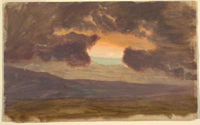 Sunset Over Bare Hills, 1870–80 by Frederic Edwin Church