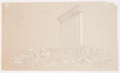 Temple of Jupiter at Sunrise, Baalbek, May 7, 1868 by Frederic Edwin Church