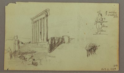 Temple of Jupiter at Sunrise, Baalbek, May 7, 1868 by Frederic Edwin Church