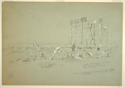 Temple with Semua [present day as-Samu] in the Distance, February 17, 1868 by Frederic Edwin Church