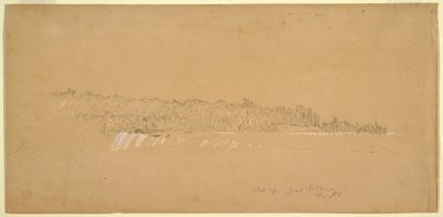 Terrapin Rocks & the Eastern Part of Goat Island from the Canadian Bank, August 1858 by Frederic Edwin Church